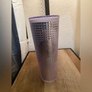 Starbucks Silver Grid Pattern - Venti 24oz